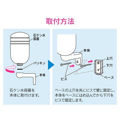 石ケン水入れ壁掛プッシュ式
