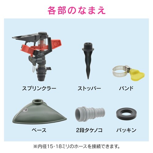 散水スプリンクラー 広範囲