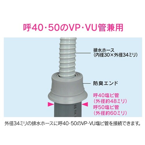 防臭エンド 床下排水用