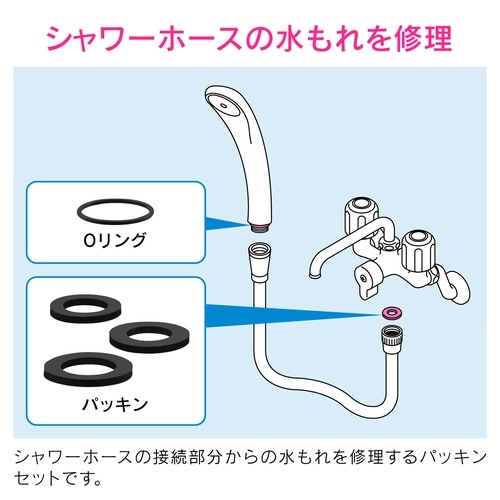 シャワーホース用パッキンセット