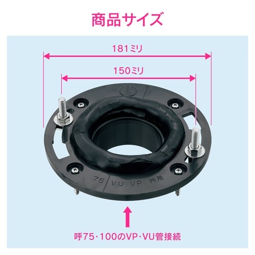トイレ排水用接続床フランジ