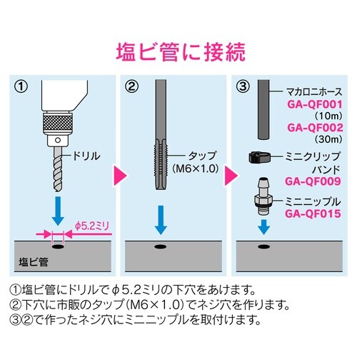 GA−QF002 マカロニホース 30m