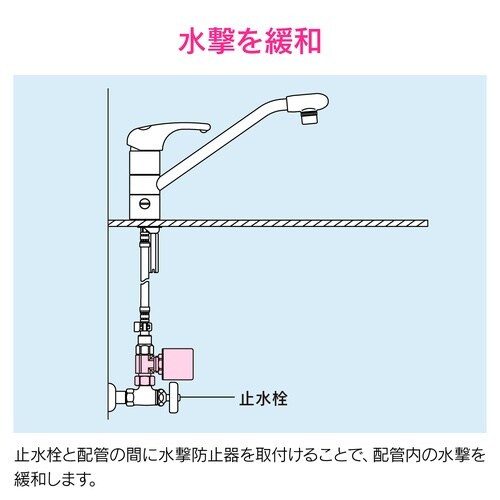 水撃防止器 止水栓補助