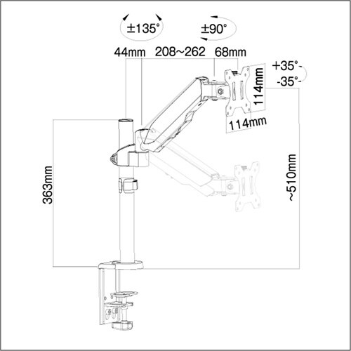 朝日木材 デスクアーム DAR−001