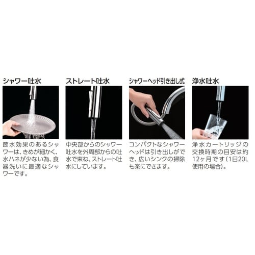 ビルトイン浄水器シングル