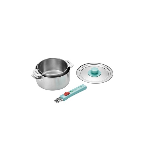 ステンレス鍋14&16cm・ハンドル・蓋付