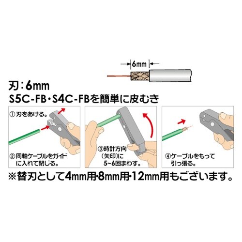同軸ケーブルストリッパー