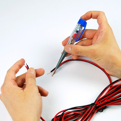 ペンシル型LED検電ドライバー