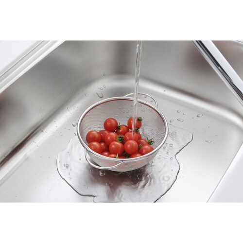 ステンレス両手付丸形ザル