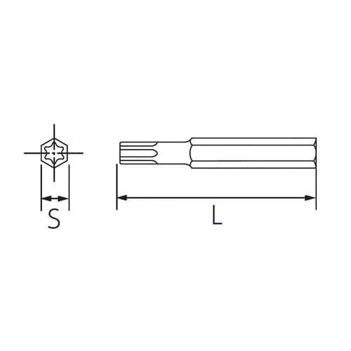 T型 トルクスビットソケット用交換ビット T40