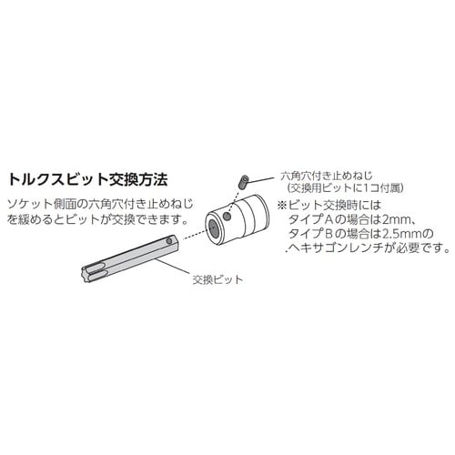 T型 トルクスビットソケット用交換ビット T45