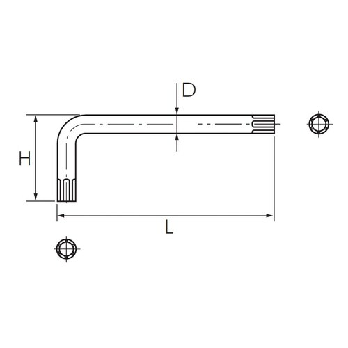 T型 トルクスLハンドルレンチ T45