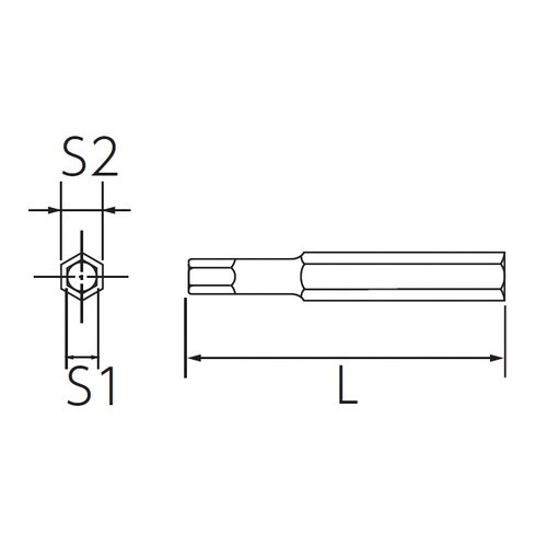 六角ビットソケット用交換ビット 5mm