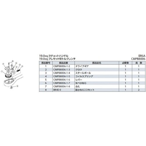 19.0SQ ラチェットハンドル 505mm
