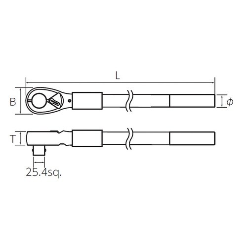 25.4SQ ラチェットハンドル 720mm