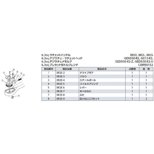 6.3SQ ショートラチェットハンドル 80mm
