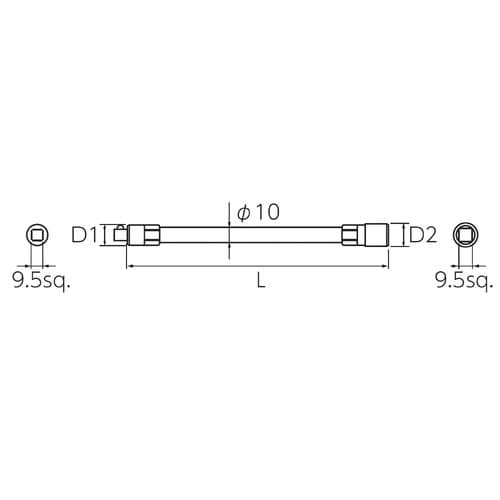 9.5SQ フレキシブルエクステンションバー