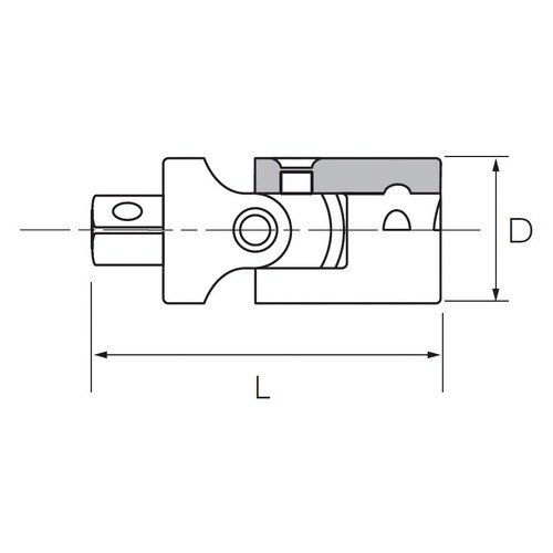 12.7SQ ユニバーサルジョイント 全長67mm