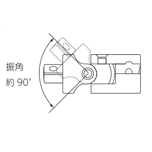 6.3SQ ユニバーサルジョイント 90°