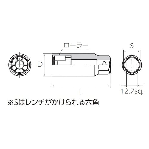 12.7SQ スタッドボルトリムーバーM8