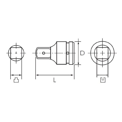 9.5SQ インパクトレンチ用変換アダプタ