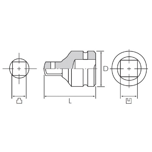 12.7SQ インパクトレンチ用変換アダプタ