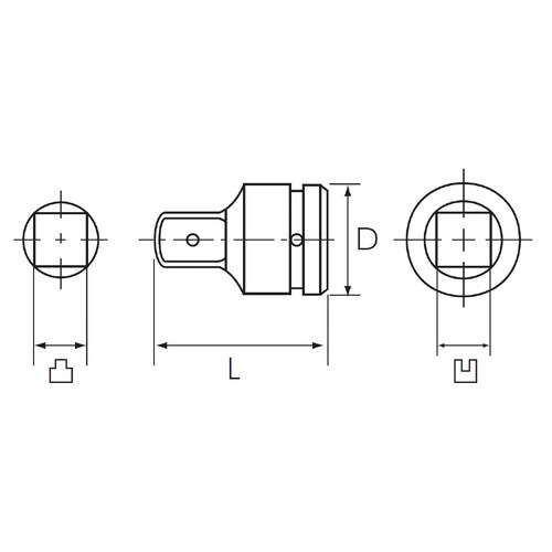 19.0SQ インパクトレンチ用変換アダプタ
