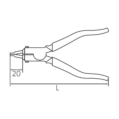 平型スナップリングプライヤ 軸用 平型