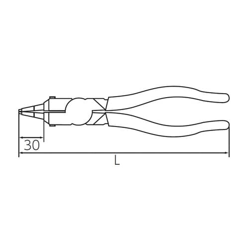 直型スナップリングプライヤ 穴用 φ1.5