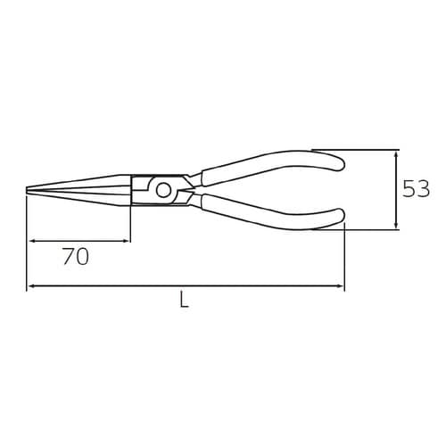 直型ロングスナップリングプライヤ 穴用 φ1.2