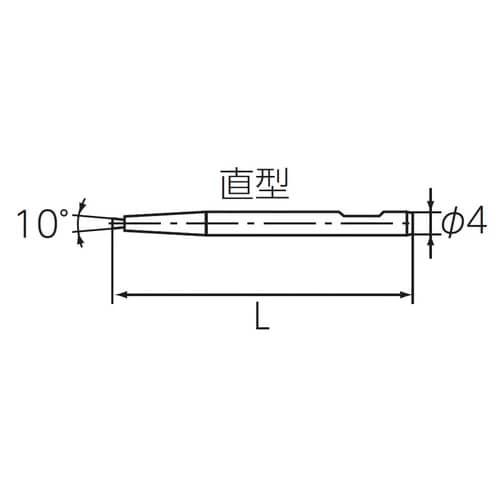 スナップリングプライヤ先端クローセット 直φ1.5