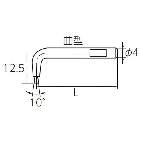 スナップリングプライヤ先端クローセット 曲φ2.0