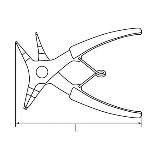 スナップリングプライヤ 軸穴兼用型φ1.2