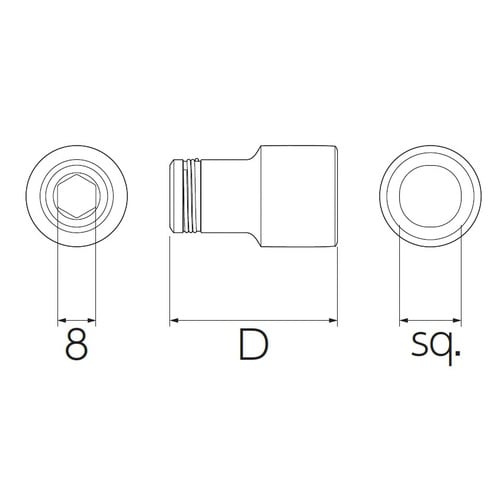 12.7SQ インパクトドライバ ビットホルダー