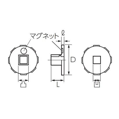 9.5SQ 早回し変換アダプタ 12.7SQ