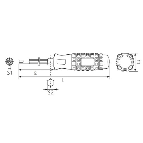 樹脂柄ヘキサゴンドライバー 2mm