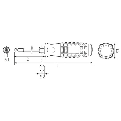 樹脂柄ボールポイントヘキサゴンドライバー 5mm