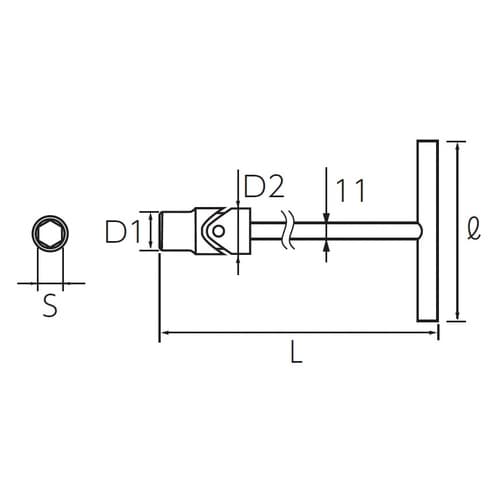 T形フレックスレンチ10mm