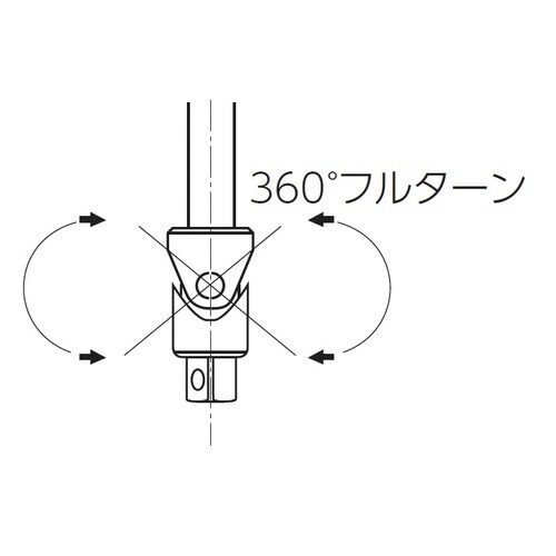 9・5SQ T形フレックスレンチ ロング