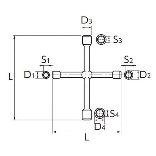 クロスリムレンチ14X17X19X21mm