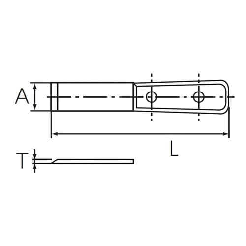 ステンレススクレーパーショート 刃幅15mm