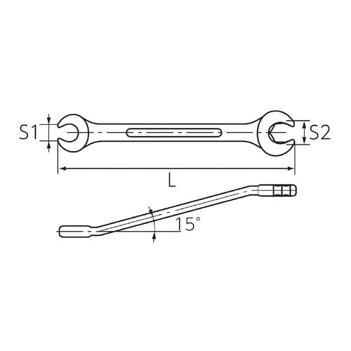 ブレーキパイプ用メガネレンチ 10×12mm