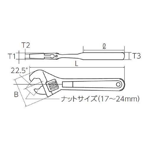 タイロッド ロックナットレンチ