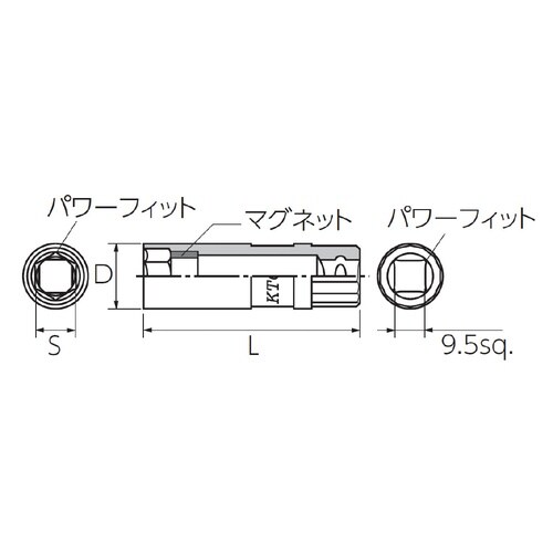 9.5SQ プラグレンチ14mm