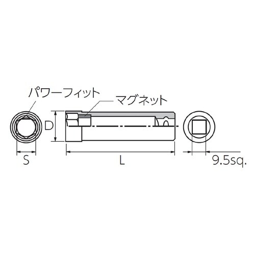 9.5SQ プラグレンチ16mm