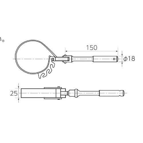 オイルフィルターレンチ適用径90−110mmΦ