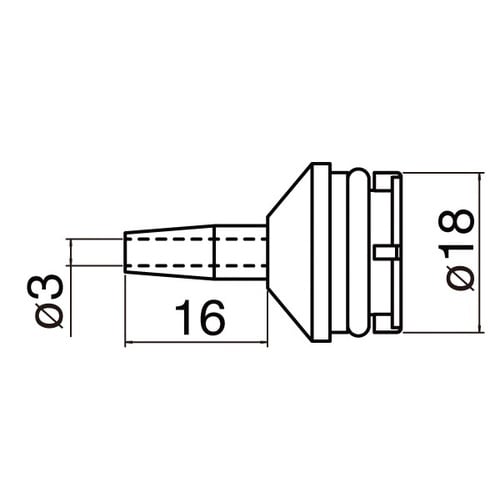 はんだ吸取具18・18G用 交換ノズル
