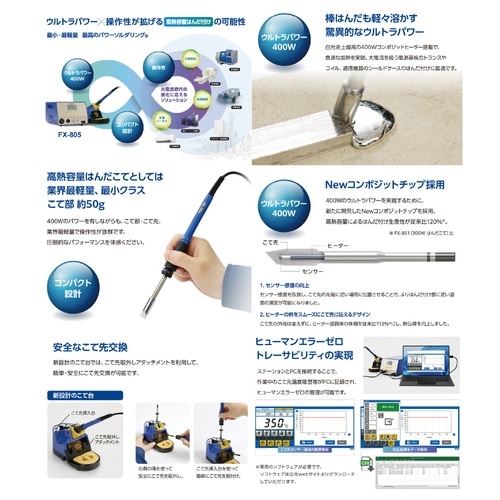 ステーションはんだこて高熱容量タイプ 400W