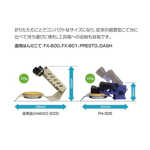 折りたたみ こて台 クリーニングスポンジ付