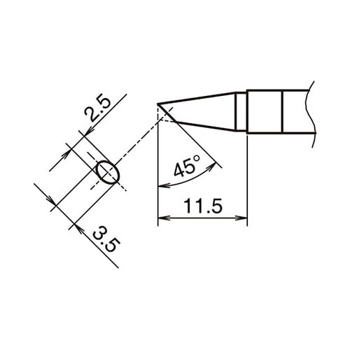こて先 BC型 横2.5mm 縦3.5mm